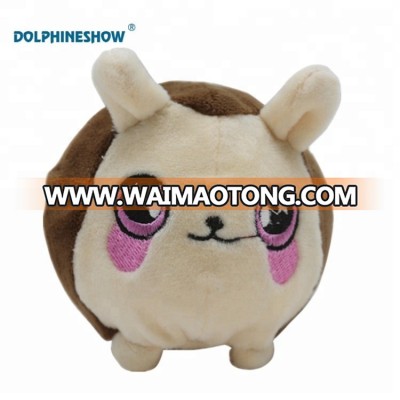 2018 Promotional Promotion Cute Cartoon Soft Stuffed Animal Round Shaped Plush Ball Toy